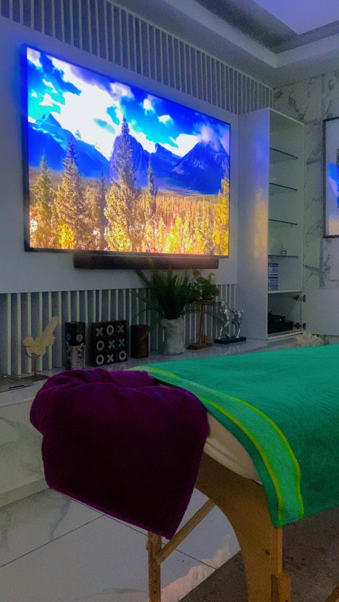 Luxury mobile spa environment prepared for relaxation