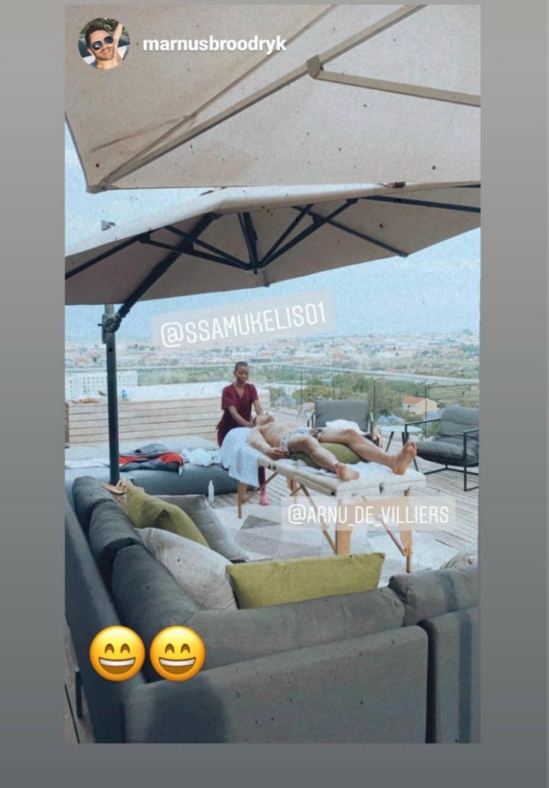 Sports massage style treatment in action